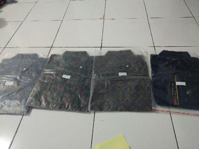 Kemeja Batik Pria Lengan Panjang Motif  Songket Green Snow Hijau Slimfit Stretch Batik Modern