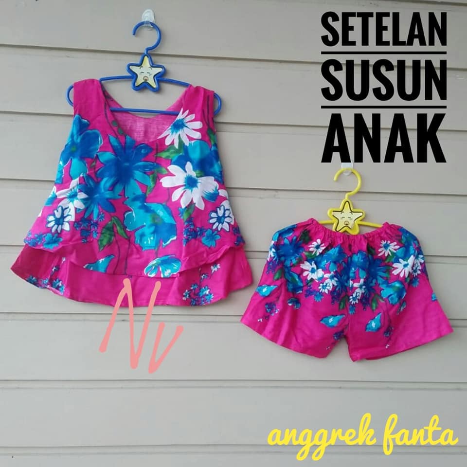 setelan susun anak /setelan anak bali murah(1 kg muat 6 pcs)
