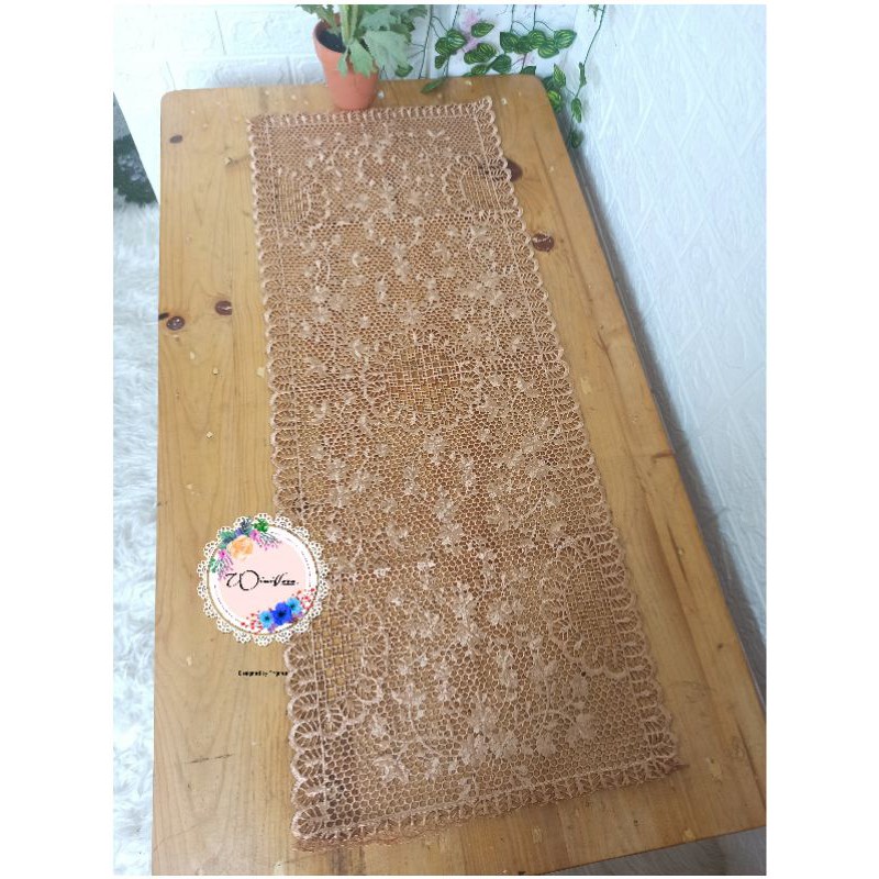 TAPLAK MEJA TAMU PERSEGI BORDIR KERANCANG / TAPLAK MEJA TAMU / TAPLAK MEJA / TAPLAK