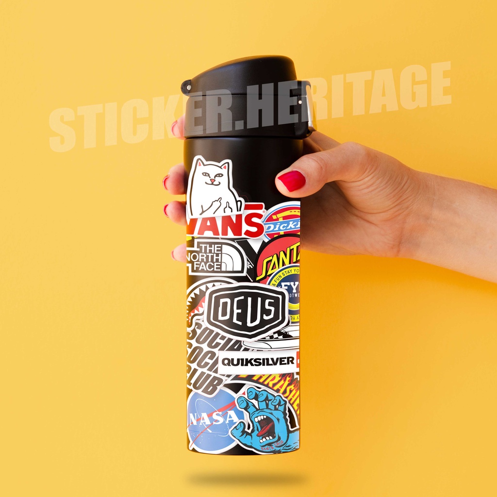 24pcs Stiker Sticker Aesthetic logo brand nasa netflix untuk laptop case tumbler stiker laptop