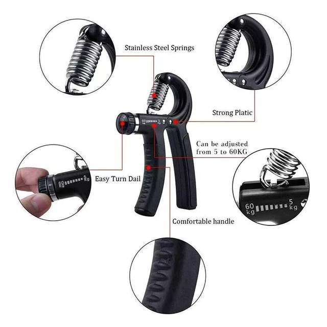 Hand Grip Adjustable Alat Latihan Otot Alat Penguat Otot Tangan 5-60Kg Hand Grip Alat Fitness Cengkraman Gengaman Tangan