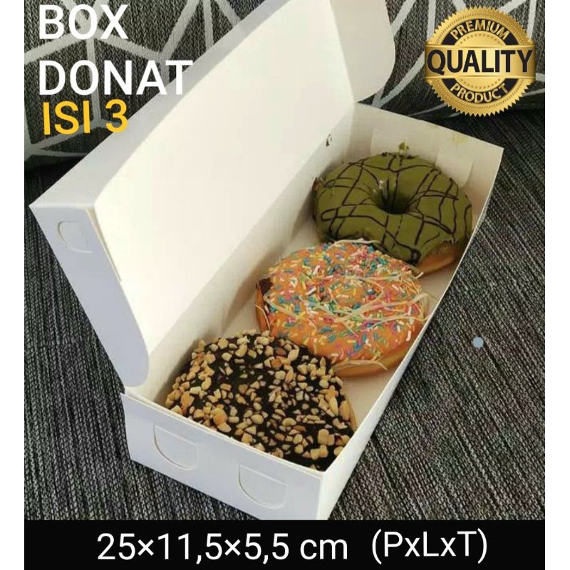 Jual Dus Donat 25x115x55 Dus Donat Isi 3 Packing Shopee Indonesia 6375