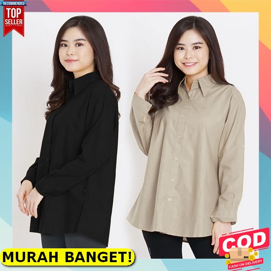 Kemeja Cewek Panjang Kotak Cewek Jumbo Lengan Panjang Hem Murah U0X2 K Dr423 Ec - Oversize Mashasi C