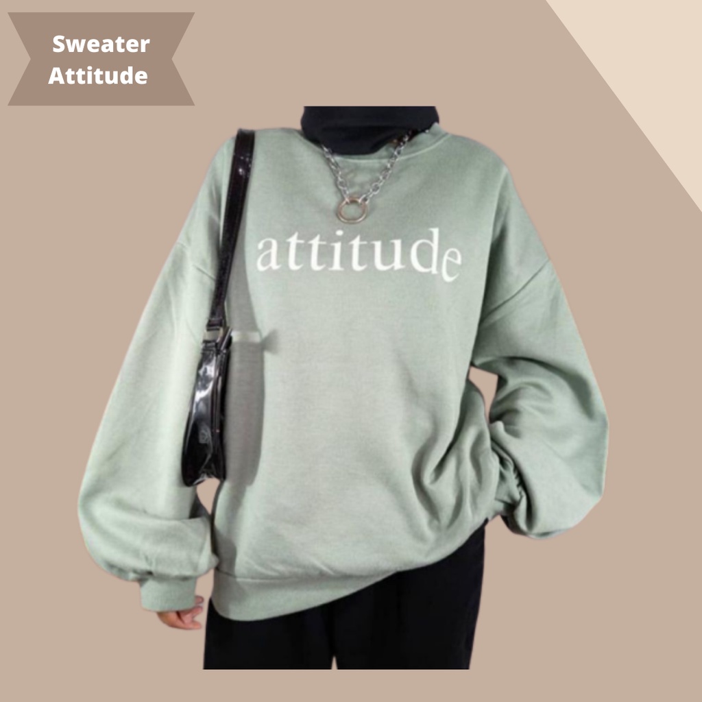 ATTITUDE OBLONG CREWNECK SWEATER FLEECE
