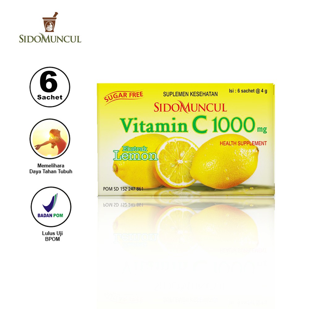 Sidomuncul Vitamin C 1000 Antioksidan Membuat Awet Muda Menjaga Daya Tahan Menghaluskan Kulit Shopee Indonesia