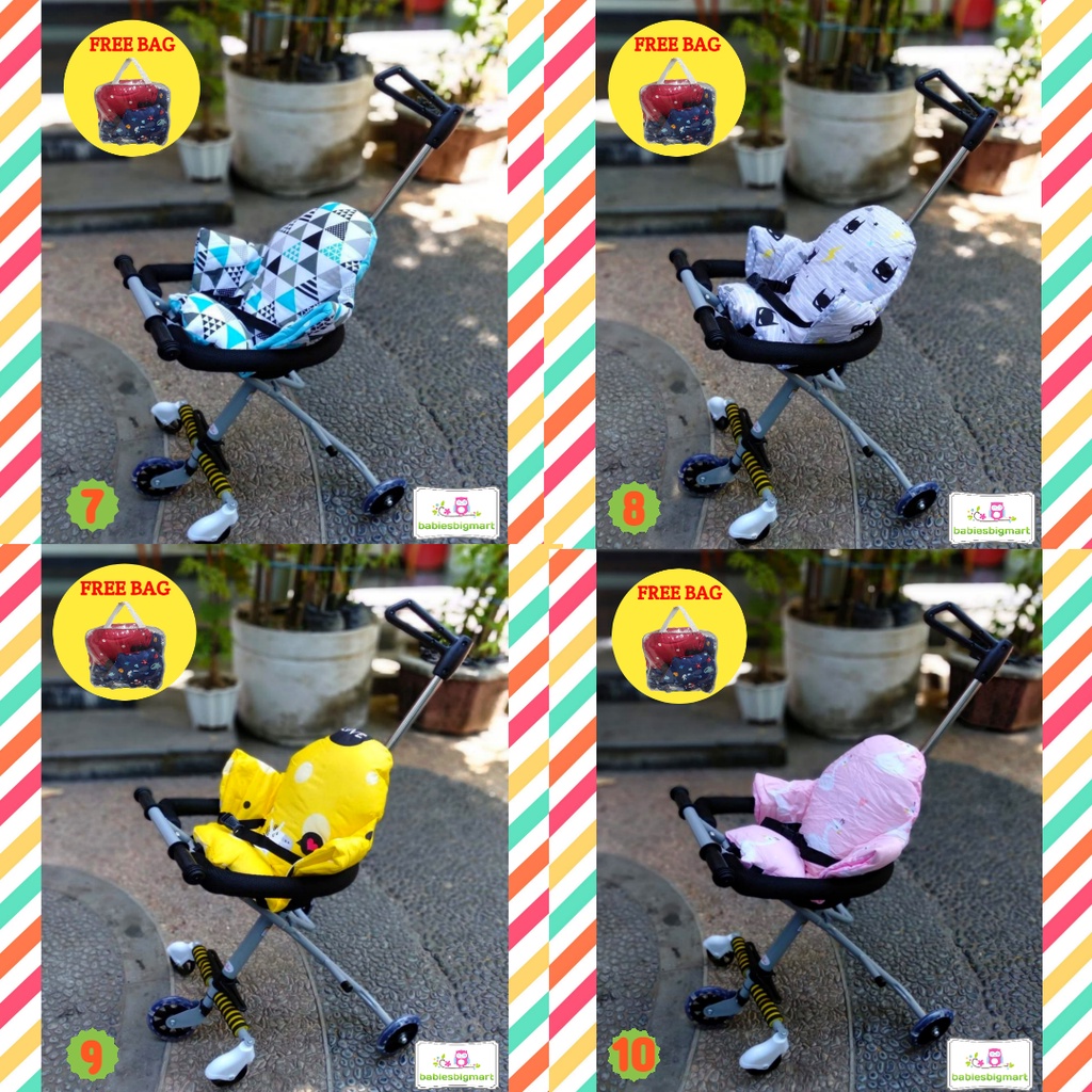 TRIKE PAD SANDARAN SEGITIGA ALAS STROLLER KERETA DORONG NEW