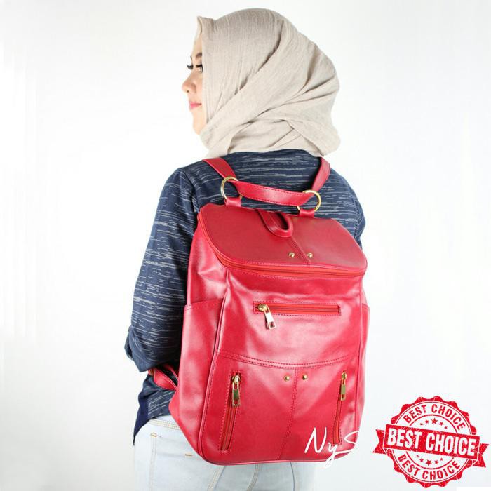 b4ru DISKON MURAH - TAS RANSEL PUNGGUNG WANITA DESAIN CANTIK ELENA moer4h