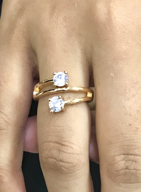 Cincin wanita lapis emas / cincin replika berlian /berlian replika / cincin wanita / cincin