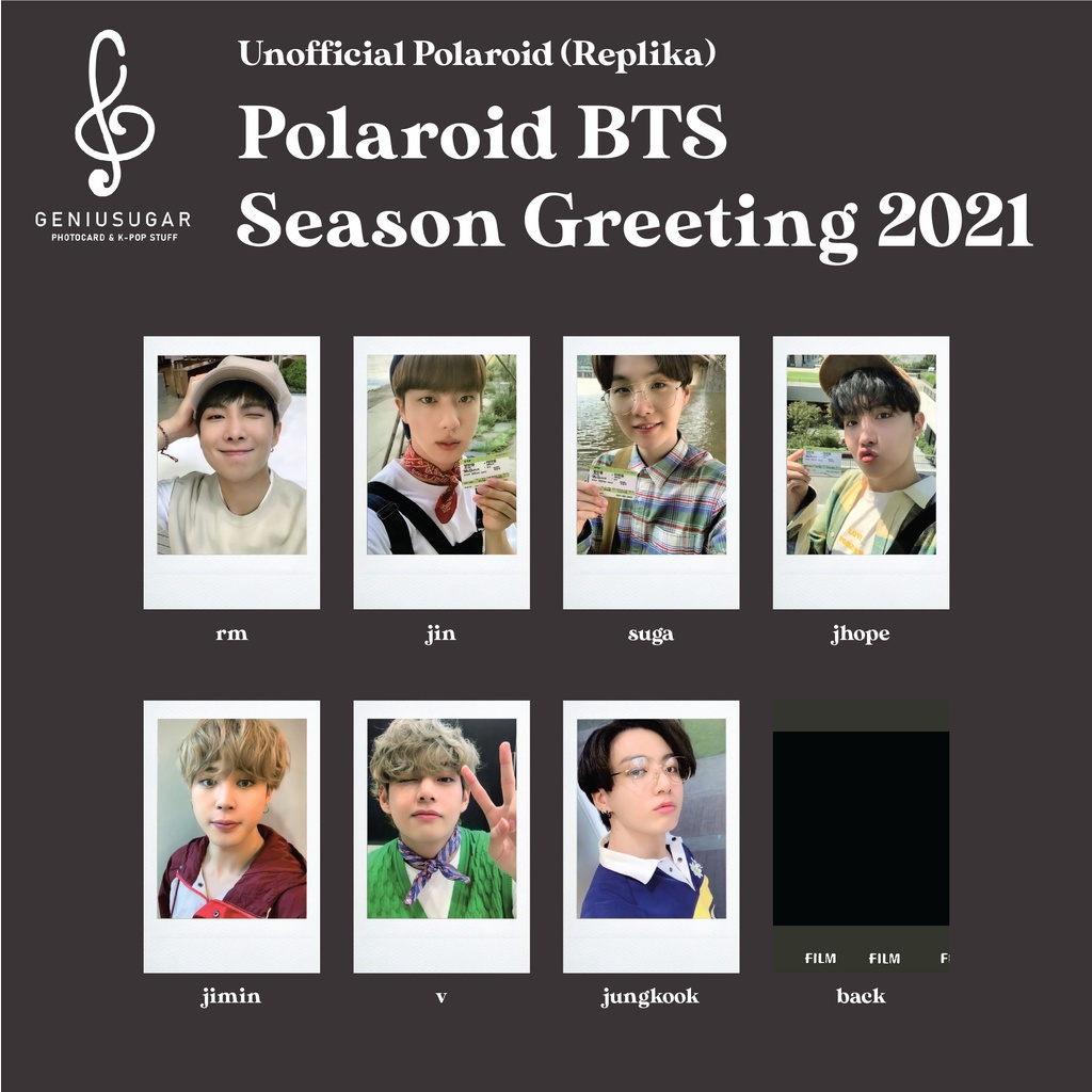 [BTS SG 21] POLAROID SEASON GREETING 2021 PHOTOCARD UNOFFICIAL
