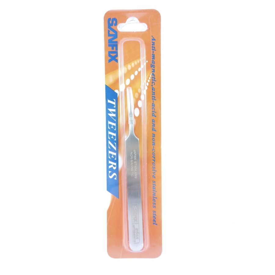 Pinset Sanfix 11cm Pencapit Lurus Runcing 11 cm Tweezer ST14