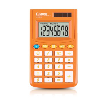 

Canon Kalkulator Handheld 8 Digit Orange / Hijau / Merah / Biru ( LS-270V II )