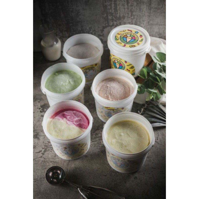 Es Puter 1 Liter Dengan Pilihan Rasa Coklat, Stroberi, Kelapa Muda, Durian dan Alpukat