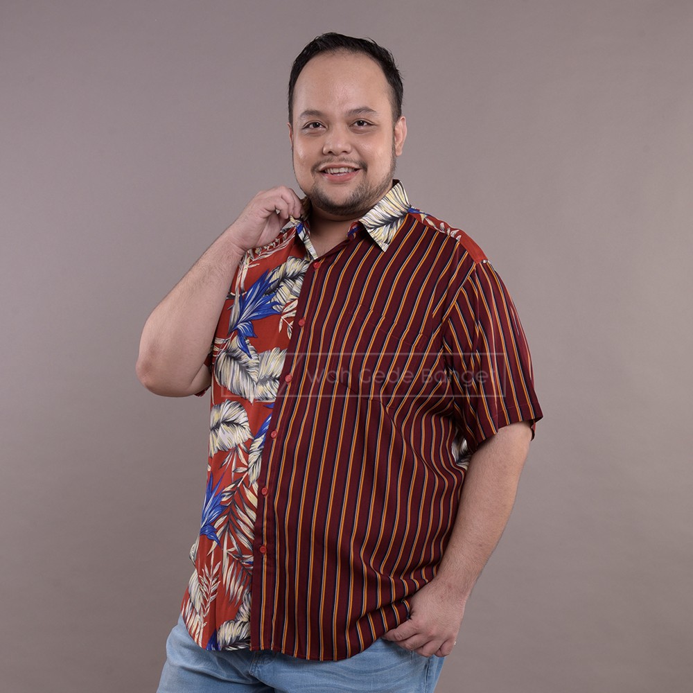 

WGB Kemeja Summervibes Maroon Big Size Jumbo XXL XXXL WGB