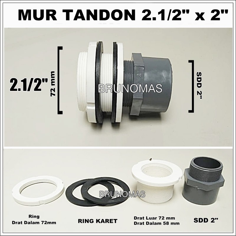 Mur Tandon 2.5 x 2 inchi - Nepel Drat Toren