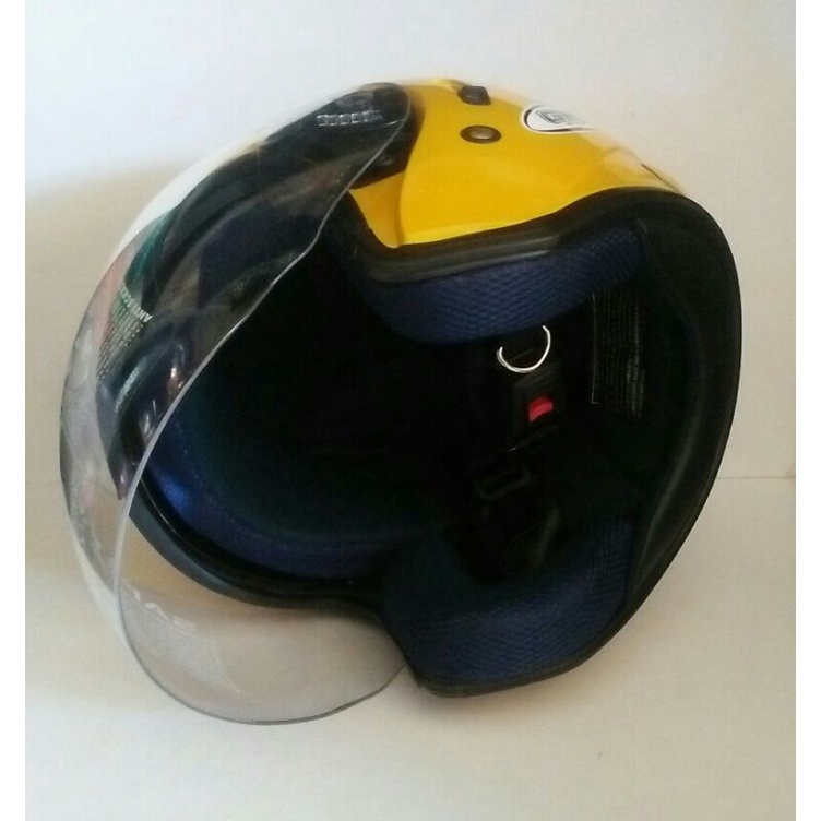 HELM MOTOR DOUBLE VISOR HELM HALF FACE HELM WARNA KUNING HELM DEWASA HELM PRIA WANITA HELM COWOK CEWEK HELM SNI HELEM MOTOR HELM ORIGINAL