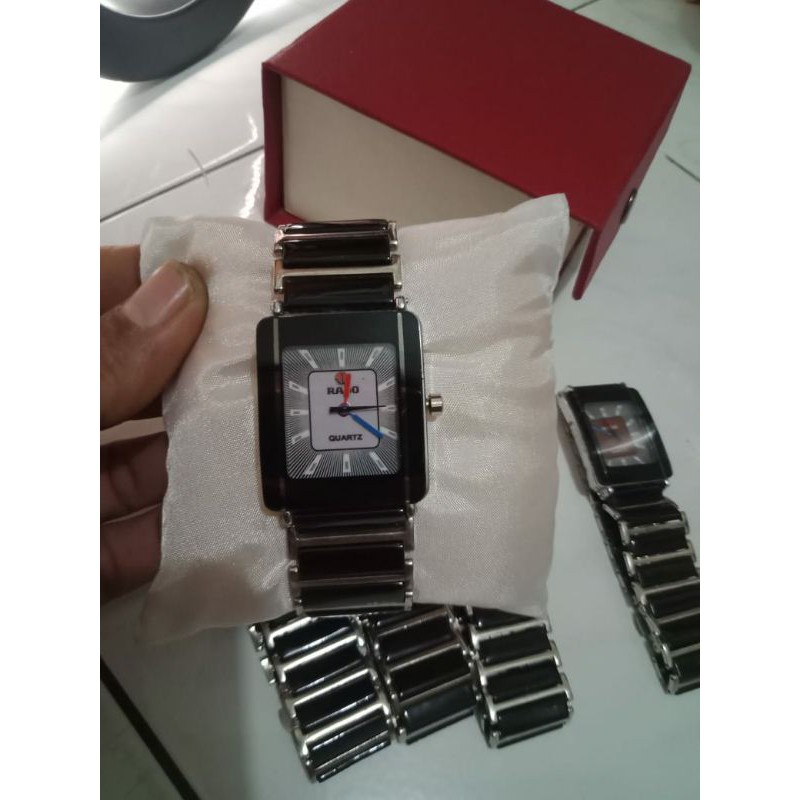JAM TANGAN PRIA SEGI HITAM RADO