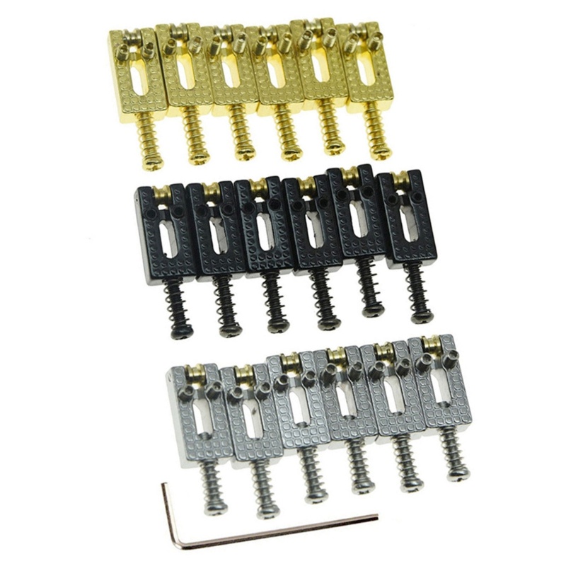 6pcs Saddle Bridge Tremolo Pengganti Dengan Sekrup Pegas Untuk Gitar Elektrik