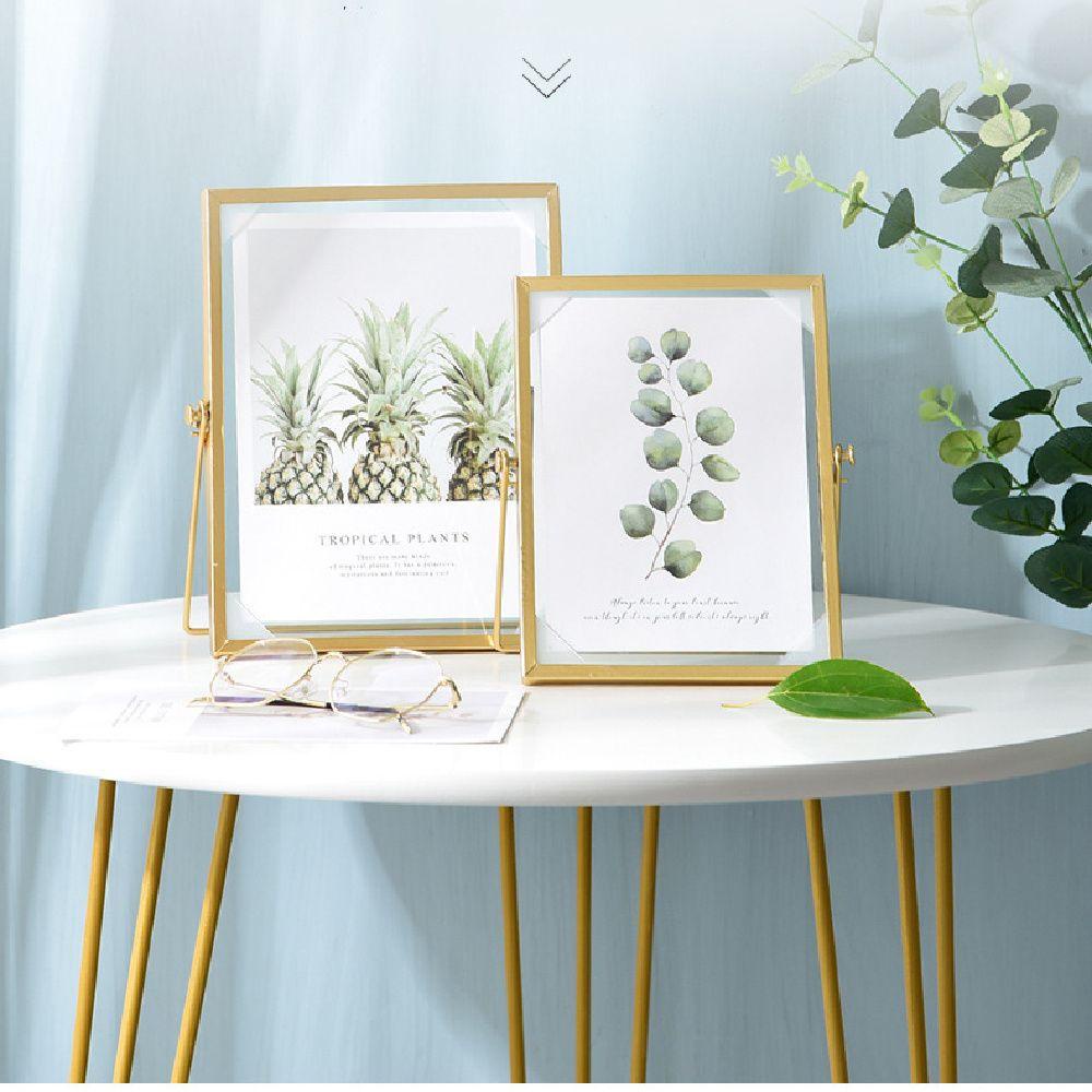 Bingkai Foto Nanas Besi Art Home Decor Golden Ins