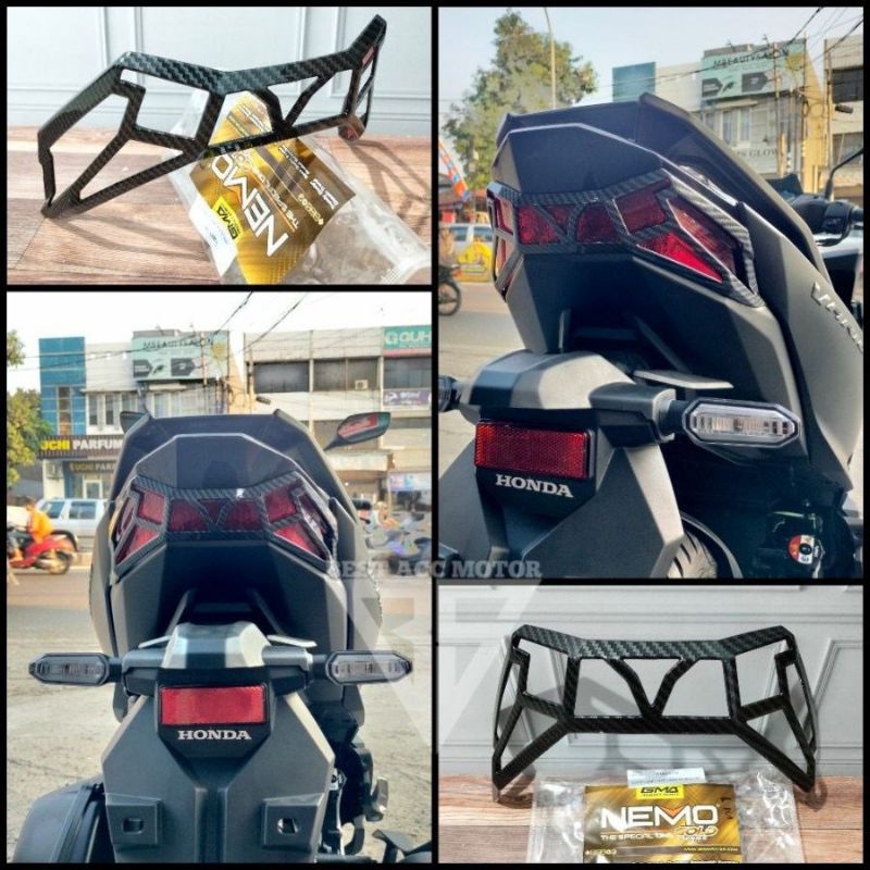 Cover Tutup Lampu Stop Vario 160 Carbon Nemo