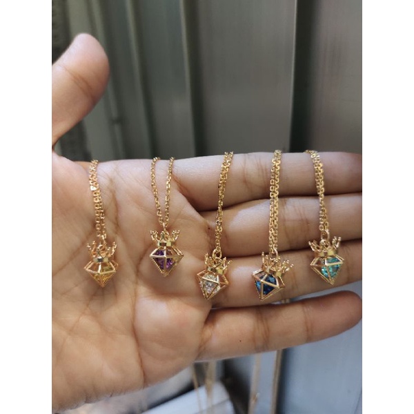 kalung birthstone terbaru(hwt375/8k/p42 cm)