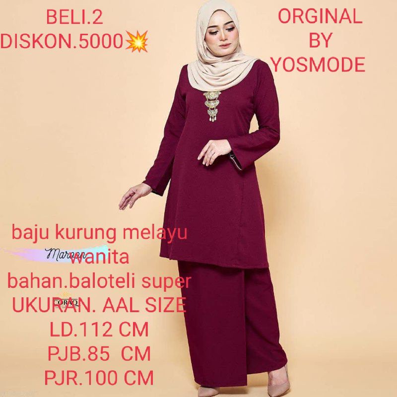 SET BAJU KURUNG ABAYA WANITA/STELAN SERAGAMAN BAJU KURUNG MELAYU KONDANGAN TERLARIS HING QUALYT BAHA