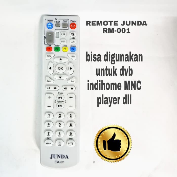 REMOTE DVB INDIHOME MNC PLAYER JUNDA RM-001