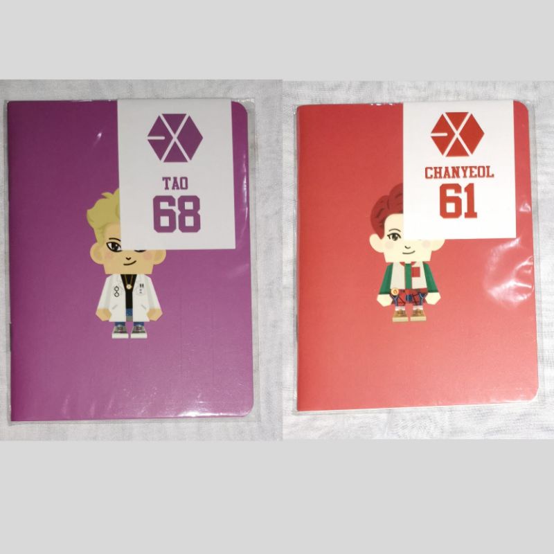 

exo character / chibi official mini note / notebook - chanyeol, tao version