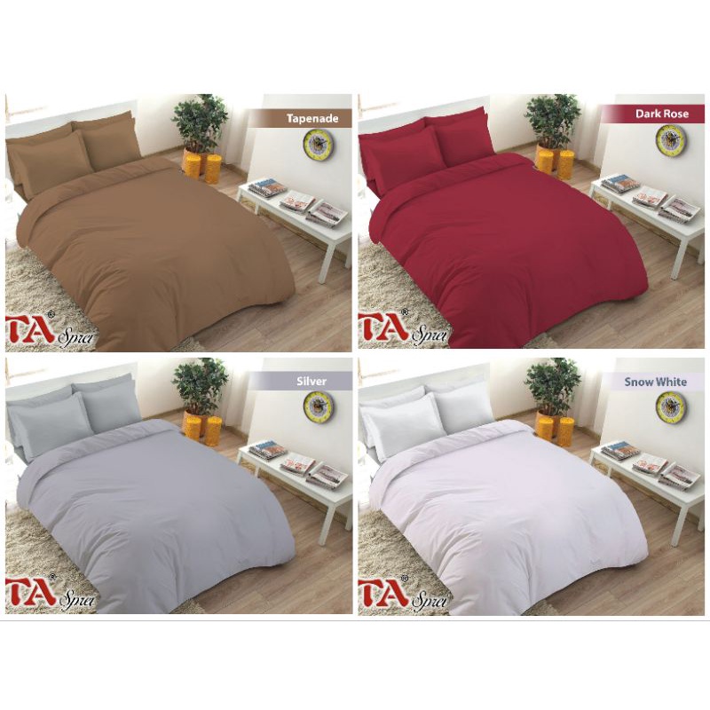 SPREI FATA 180X200 KING HALUS ADEM TIDAK LUNTUR POLOS MINIMALIS BRANDED PUTIH ABU ABU PINK