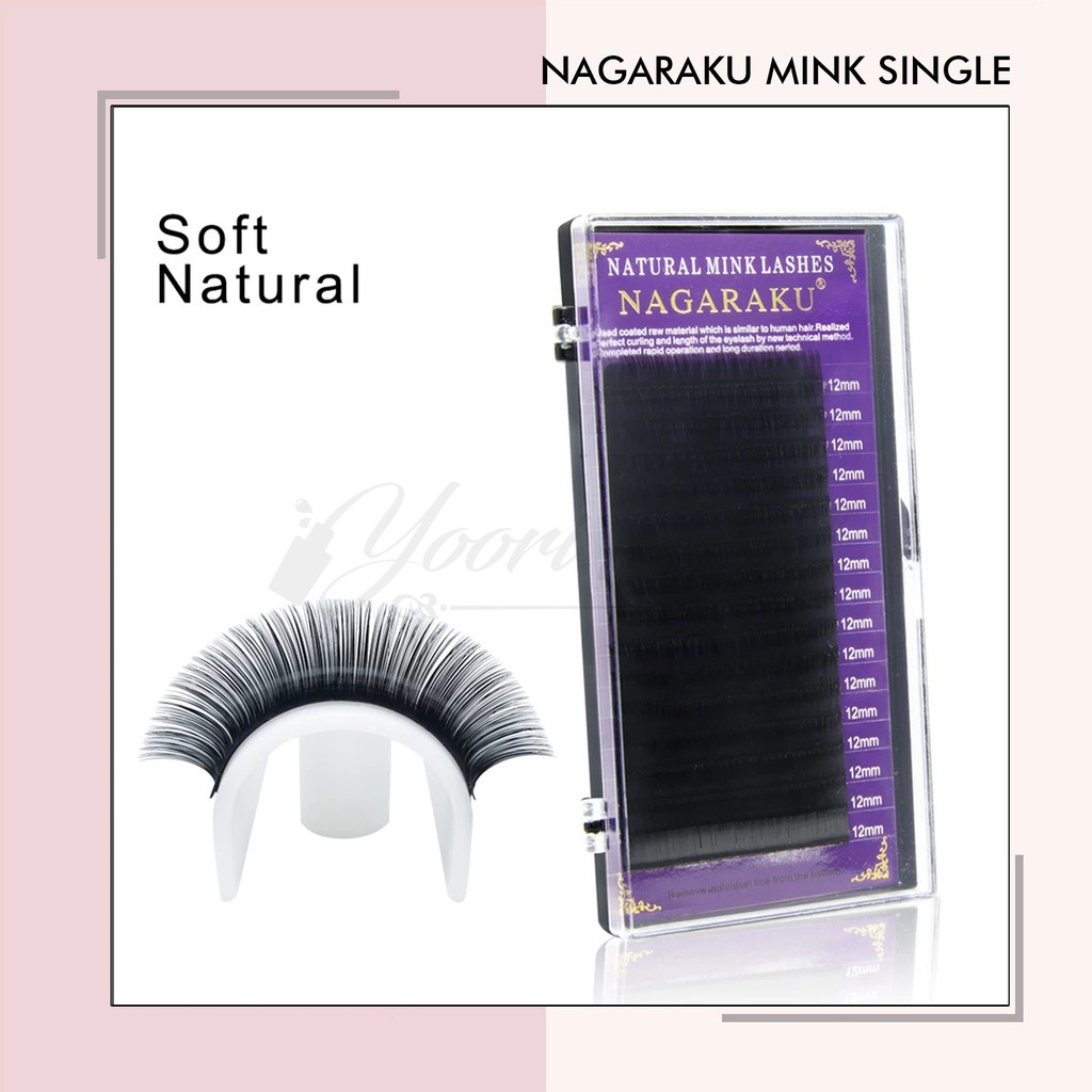 Nagaraku Mink Single Lash bulumata extension eyelash soft natural