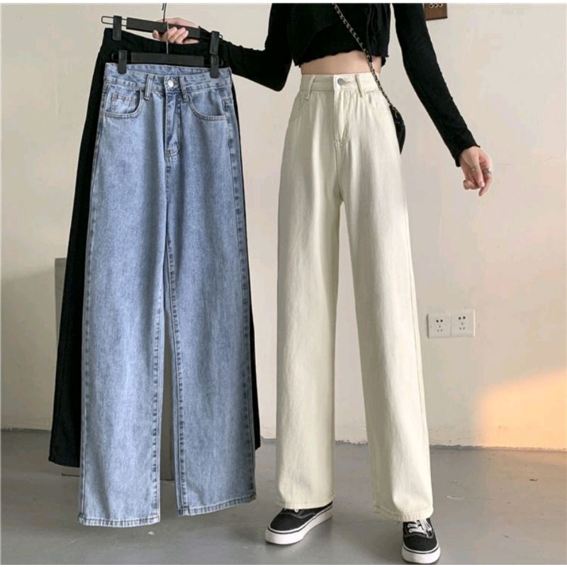 Kulot Jeans High Waist/Retro/korea