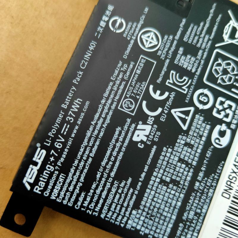 Baterai Batre Battery Original Laptop ASUS X455 X455L X455LA A455L A455LD A455LN F455L C21N1401