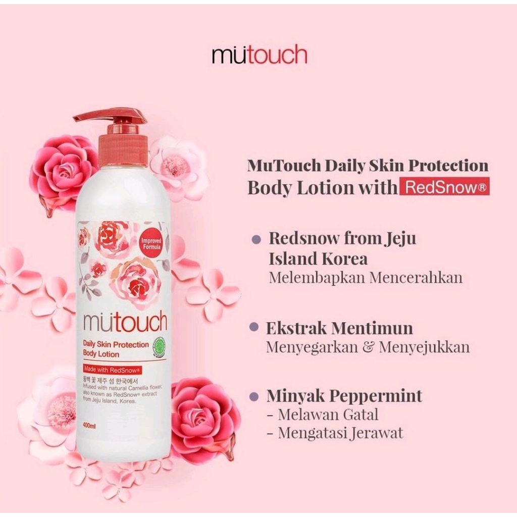 MUTOUCH Whitening Body Lotion Serum Spray Red Snow - Serum Lotion Perawatan Pelembab Pencerah Pemutih Kulit Badan