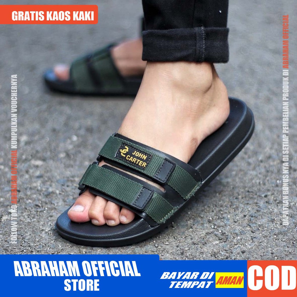 ABRHM x AUDIC Sandal Slide Pria Sandal Slop Pria Keren Sendal Selop Cowok / Cowo Keren Ori Kekinian