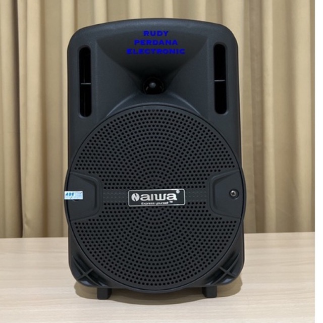 SPEAKER PORTABLE 8&quot; 8 INCH WIRELESS BLUETOOTH N AIWA WAS-108LVE ORIGINAL ORI GARANSI TERLARIS TERBAIK FM STEREO RADIO USB TF CARD MP3 AUX