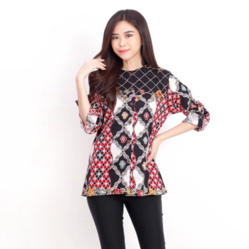 Atasan Batik Kemeja Fashion Wanita Stretch 993