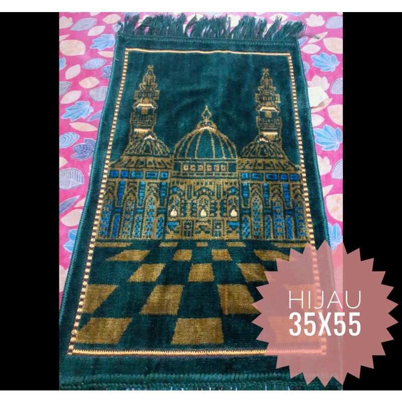 Sajadah bludru kecil 35x55/ Sajadah mini/ Sajadah anak-2