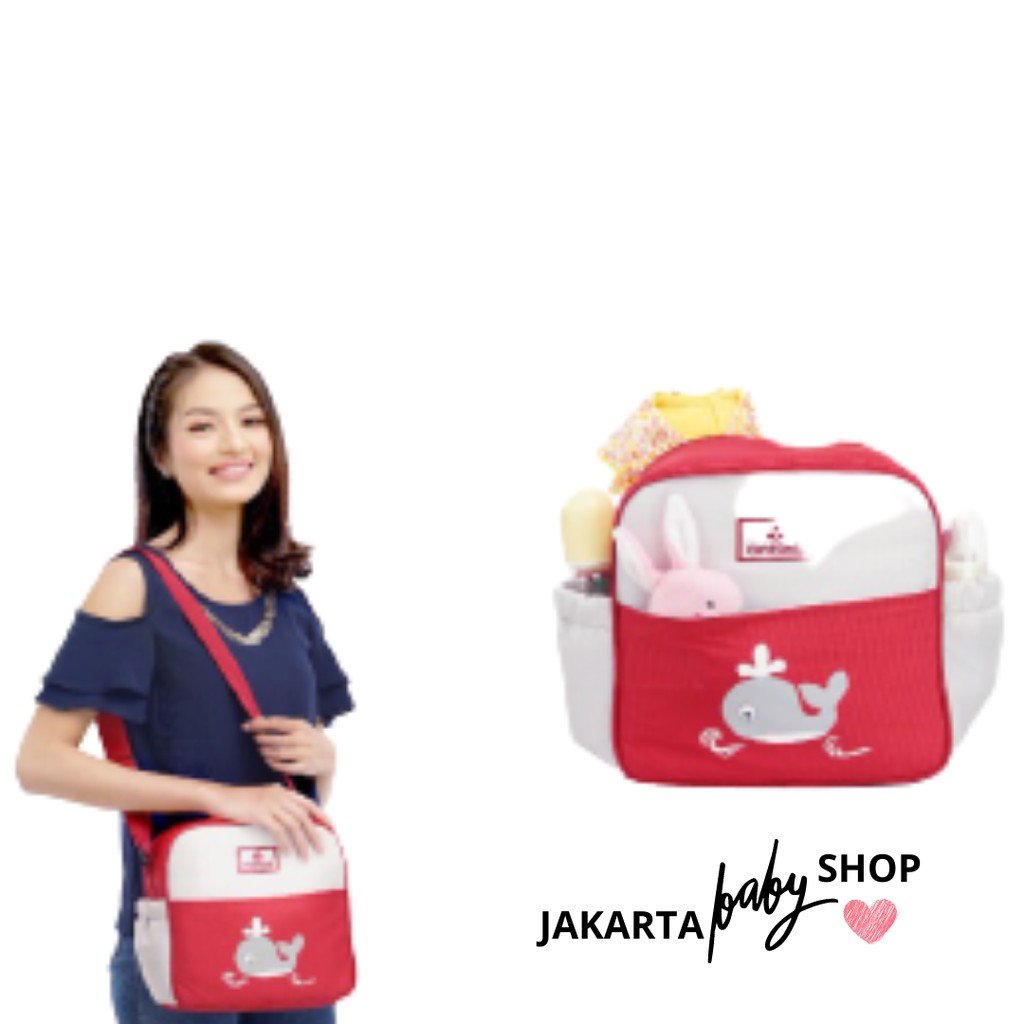 TAS BAYI KECIL SERI WHALE (PAUS) SAKU PRINT CINTAKA TCT2553