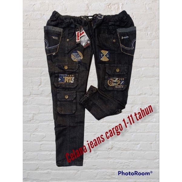 CELANA PANJANG JEANS CARGO ANAK USIA 1-11 TAHUN