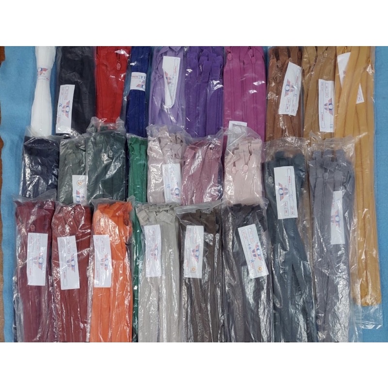 Resleting Jepang Kamisol 40 cm (model jaket bisa dibuka sampai bawah)- 12 pcs