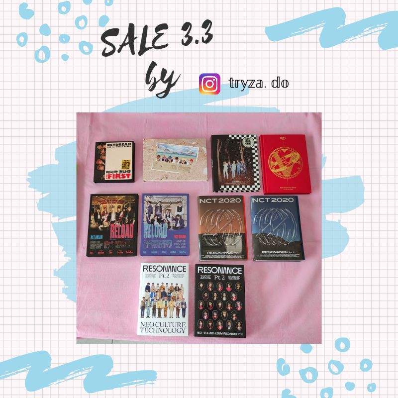 ALBUM ONLY NCT DREAM RIDIN, WAYV TOTM, NCT 2020 RESONANCE DEPARTURE, ARRIVAL