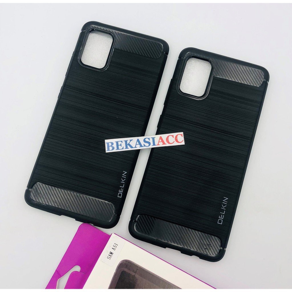 SILIKON SAMSUNG A51 DELKIN KARBON / SOFT CASE SAMSUNG A51