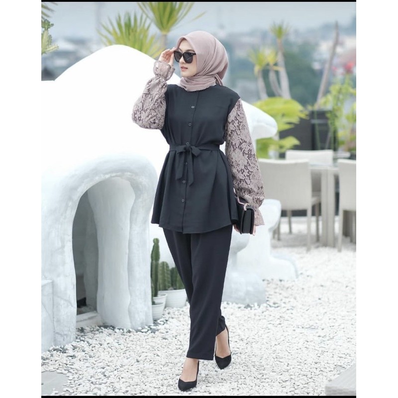 AMELIA ONE SET DAILY SETELAN WANITA MOSCRPE MIX BRUKAT - SETELAN WANITA-3