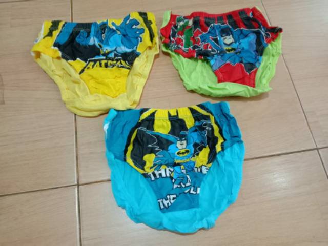 Celana Dalam anak laki laki karakter isi 3 pcs  size 5-6 dan 7-8 dan 9-10 tahun