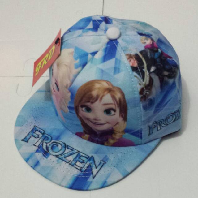 ☆ Topi Snapback anak cewe twill full printing gambar FROZEN