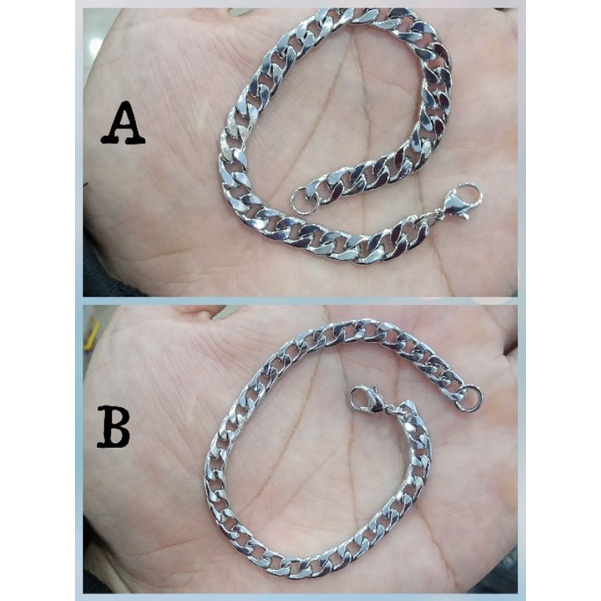 C-126.Gelang tangan pria/wanita rhodhium UK 16cm