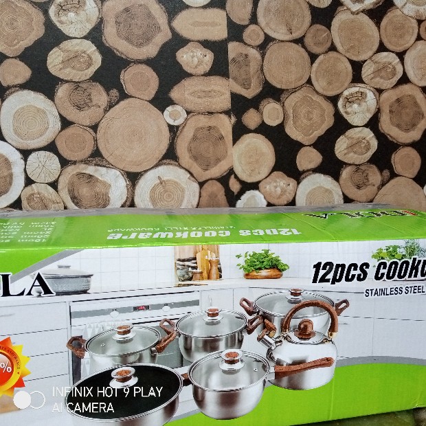 Panci Set 12 Pc / Cookware 12pc Gagang Kayu