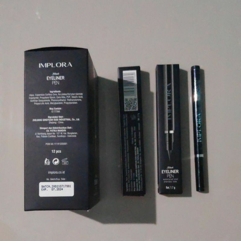 Implora Eyeliner Black pen pensil waterproof &amp; Dramatic look hitam Tahan Air kecantikan cantik kosmetik cosmetic make up mata