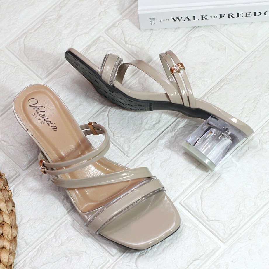 SANDAL HEELS WANITA BENING GLITER 37/40