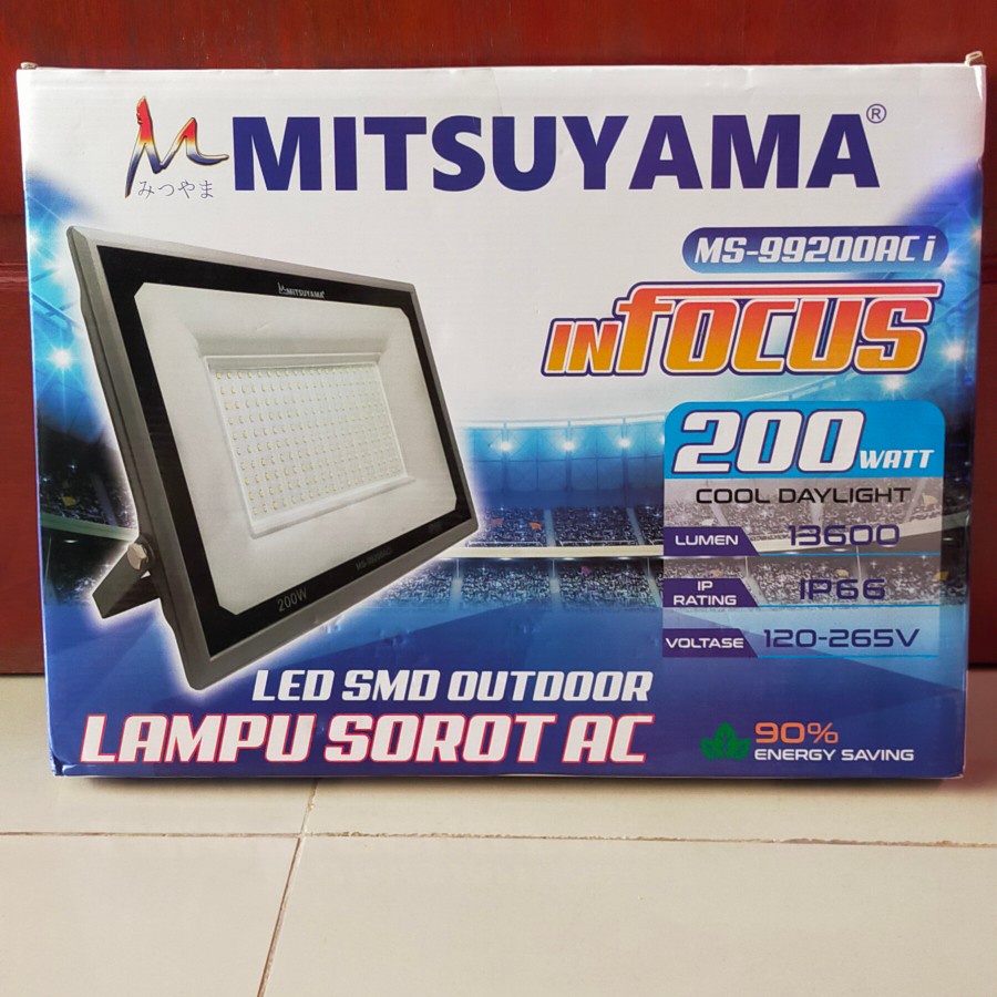 Barangunik2021-Lampu sorot LED AC 200 Watt Mitsuyama Ms-99200AC inFocus Colok Listrik