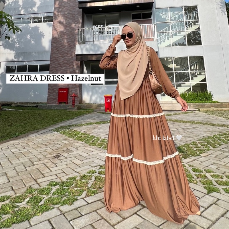 ZAHRA DRESS | Home Dress with Premium Lace | Gamis Renda Premium